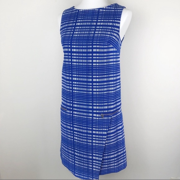 👗🌸Banana Republic Blue Jacquard shift dress ❤️ - Picture 2 of 7